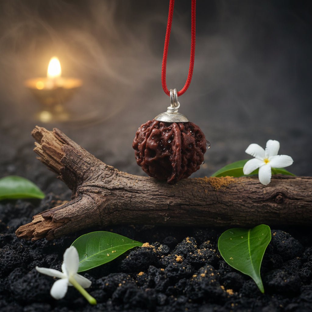 7 Mukhi Ganesh Rudraksh associated with Lord  Ganesha and the Maa Lkshmi bless energy.